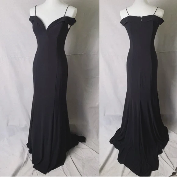 Adrianna Papell Jersey off shoulder mermaid dress - Picture 3 of 4